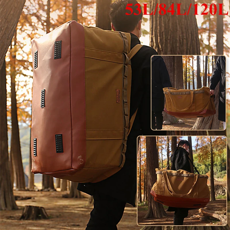 120-литровая сумка для хранения на открытом воздухе в кемпинге, Сверхбольшая емкость, Навес для палатки, Кухонная посуда, Сумка для пикника, Водонепроницаемая сумка, сумка-органайзер на плечо