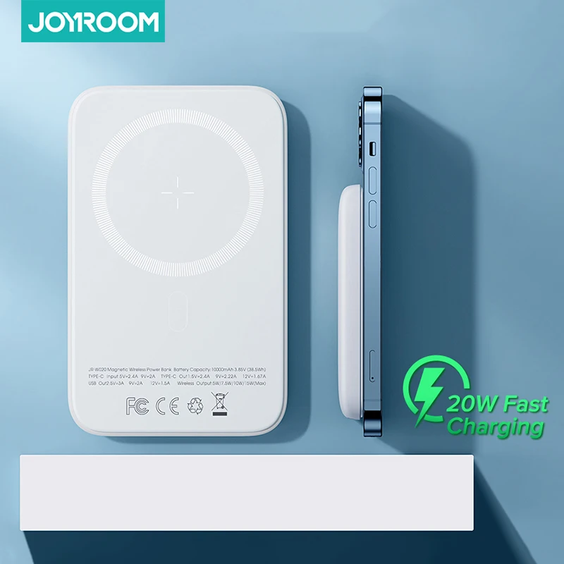 Joyroom Портативный Power Bank 10000 мАч Магнитная Беспроводная Зарядка 20 Вт Powerbank Для iPhone Samsung Телефон Зарядное Устройство Powerbank