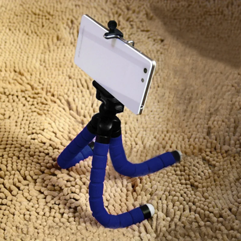 Держатель мобильного телефона Гибкая штативная подставка в виде осьминога Губка Ленивая Деформация Пульт дистанционного управления Bluetooth Фотоаксессуары