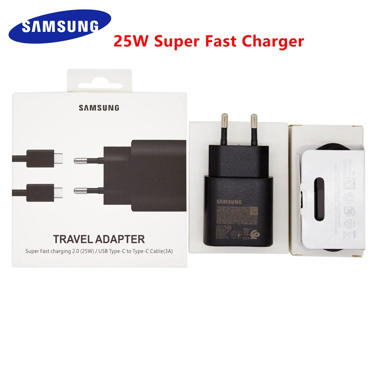 25 Вт USB-C Супер Адаптивное Зарядное Устройство Для Быстрой Зарядки Samsung Galaxy S21 S20 FE Note 10 A52 A72 Note10 Plus S21 Ultra FE S20 +