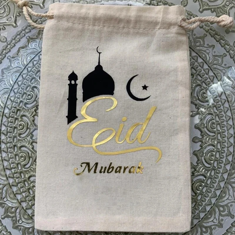 20шт мечеть Ид Мубарак подарок мешок Мусульманин Исламский Рамадан Карим Ифтар Ид Аль-Адха аль Фитр Вечеринка малыш мальчик девочка подарок Пользу сумки