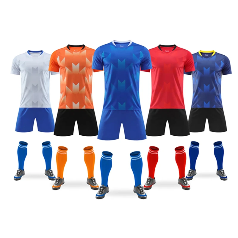 Новый комплект футбольных майок Детский мужской футбольный спортивный костюм для мальчиков, форма для тренировок по бегу, спортивная одежда для взрослых, название, номер, логотип с принтом