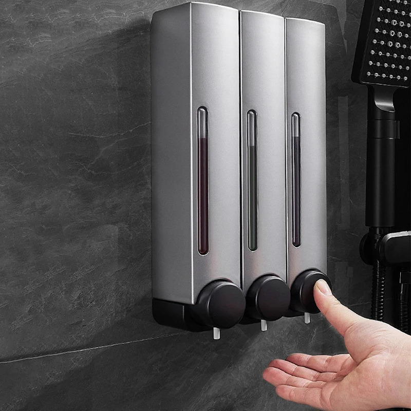 Дозатор мыла для ванной объемом 420 мл, ручное настенное дезинфицирующее средство для рук, Кухонный пресс для шампуня, подставка для принадлежностей для ванной комнаты