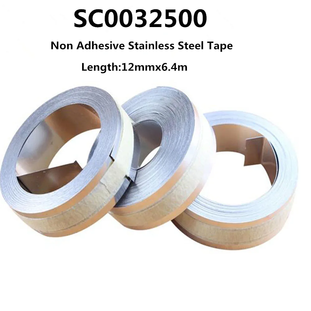 10шт Металлическая лента для тиснения sc0032500 12 мм x 6,4 м Неадаптивная лента из нержавеющей стали для машины для маркировки металла DYMO M1011