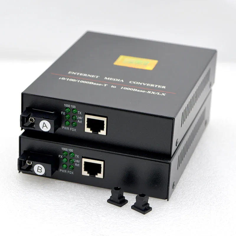 1 пара НОВЫХ 4100AB Медиаконвертеров Fiber Ethernet 20 км 1310 нм/1550 нм Гигабитных Однорежимных Волоконно-Оптических Приемопередатчиков Special
