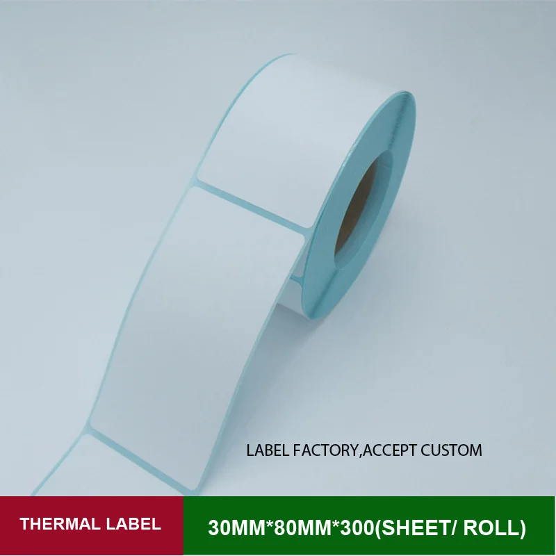 Хорошая материальная термоэтикетка, клейкая бумага для наклеек 30 *80 мм etiquetas papel с индивидуальным логотипом, фирменная наклейка для знака доставки
