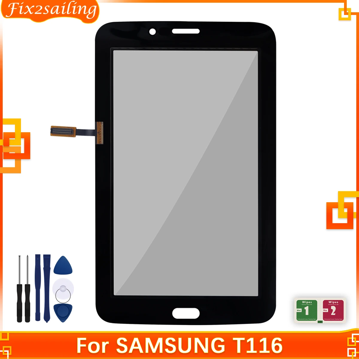 Стекло Для Samsung Galaxy Tab 3 Lite 7.0 SM-T110 T110 Сенсорный Экран T111 T113 T116 Дигитайзер Стеклянная Панель Сенсор Замена Деталей + Инструмент