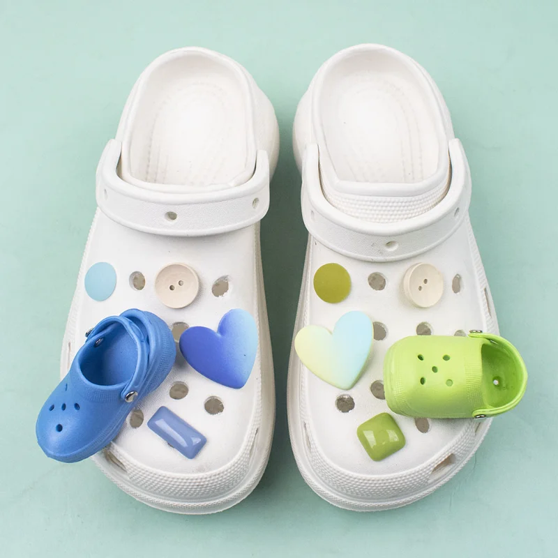 Милые мини-туфли с имитацией, аксессуары Croc, качественные подвески Croc, Дизайнерские Милые разноцветные пряжки для садовой обуви, Горячая распродажа