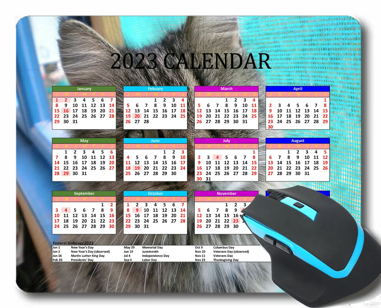 Календарь на 2023 год, коврик для мыши, светофор, небо, облака, игровой коврик для мыши